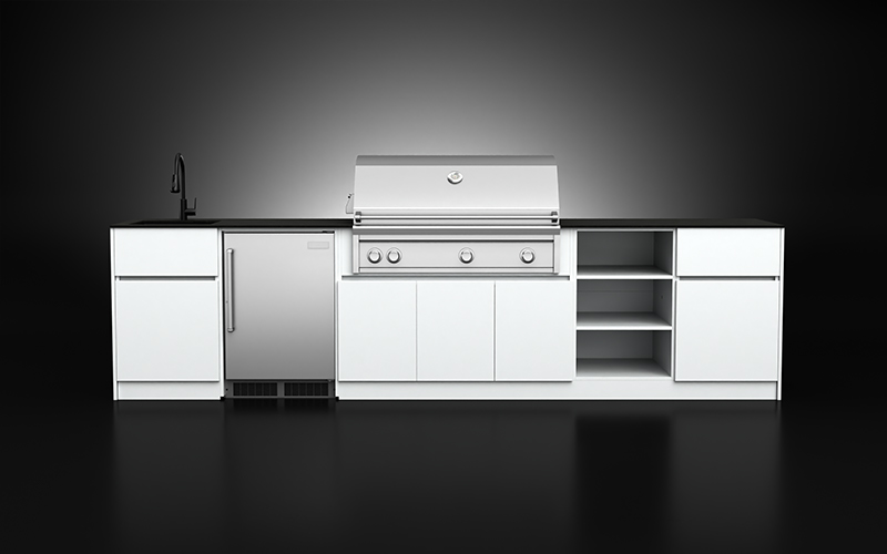 5-Unit-Extruded-Aluminium-Outdoor-Kitchen-Set-With-Open-Shelf-Storage-Cabinet